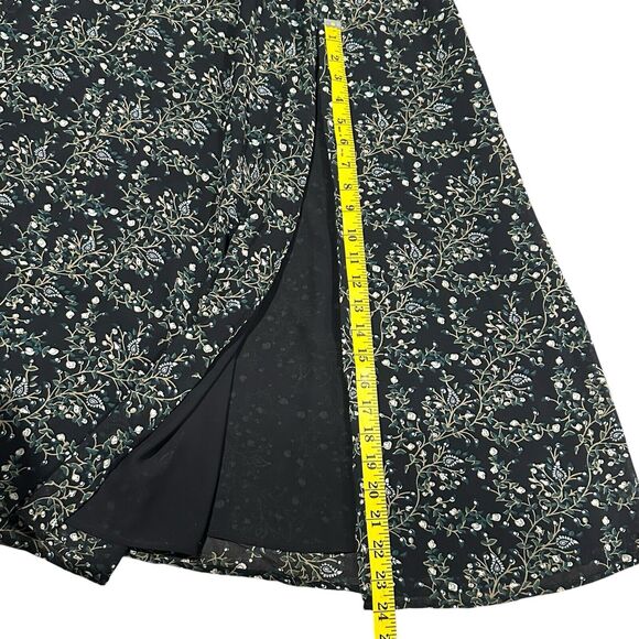 O.P.T. Black Floral Smocked Maxi Dress Whimsigoth Fairy Cottagecore Med Womens - Picture 10 of 14